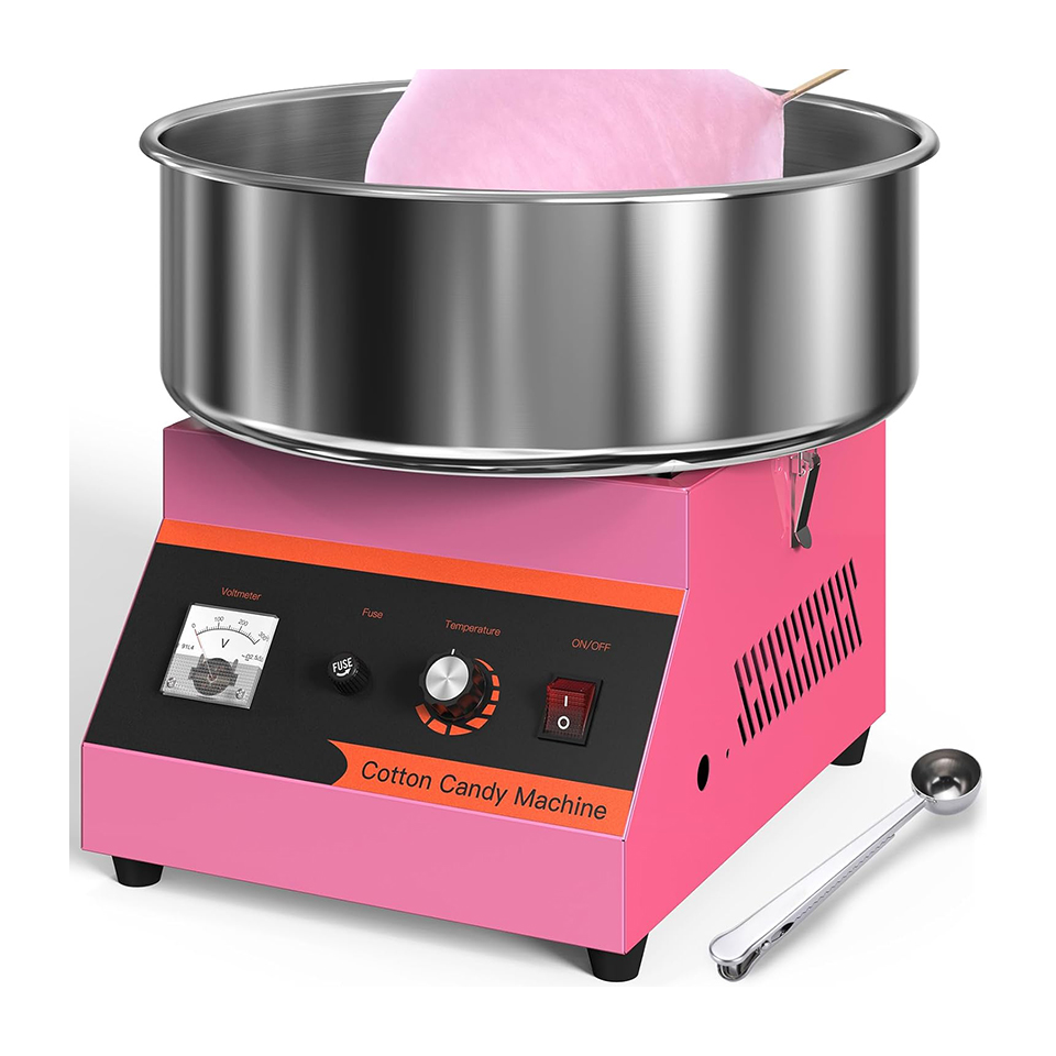 Candy Floss Machine - MHT2 Elektrische Zuckerwattemaschine 1000W Kommerzieller Retro-Zuckerwatte-Hersteller