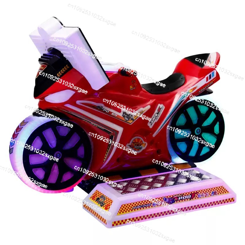 Arcade Game Coin - Kinder-Motorrad-Spielautomat für Vergnügungsparks, münzbetriebener Kinderfahrgeschäfts-Simulator, Motorrad-Arcade-Rennspielautomat