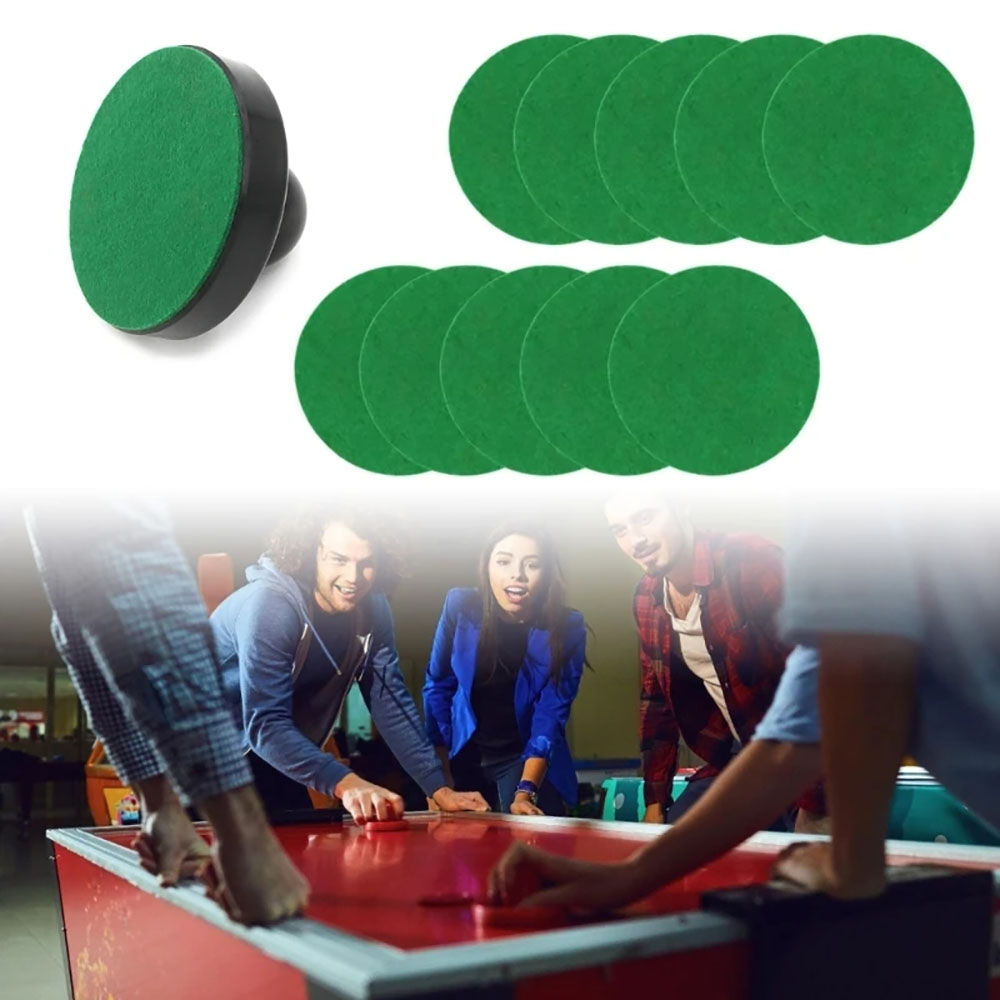 Air Hockey Table - Air-Hockey-Schläger-Filzpolster-Ersatzset 60/74/94mm Selbstklebende Grüne Filzaufkleber für