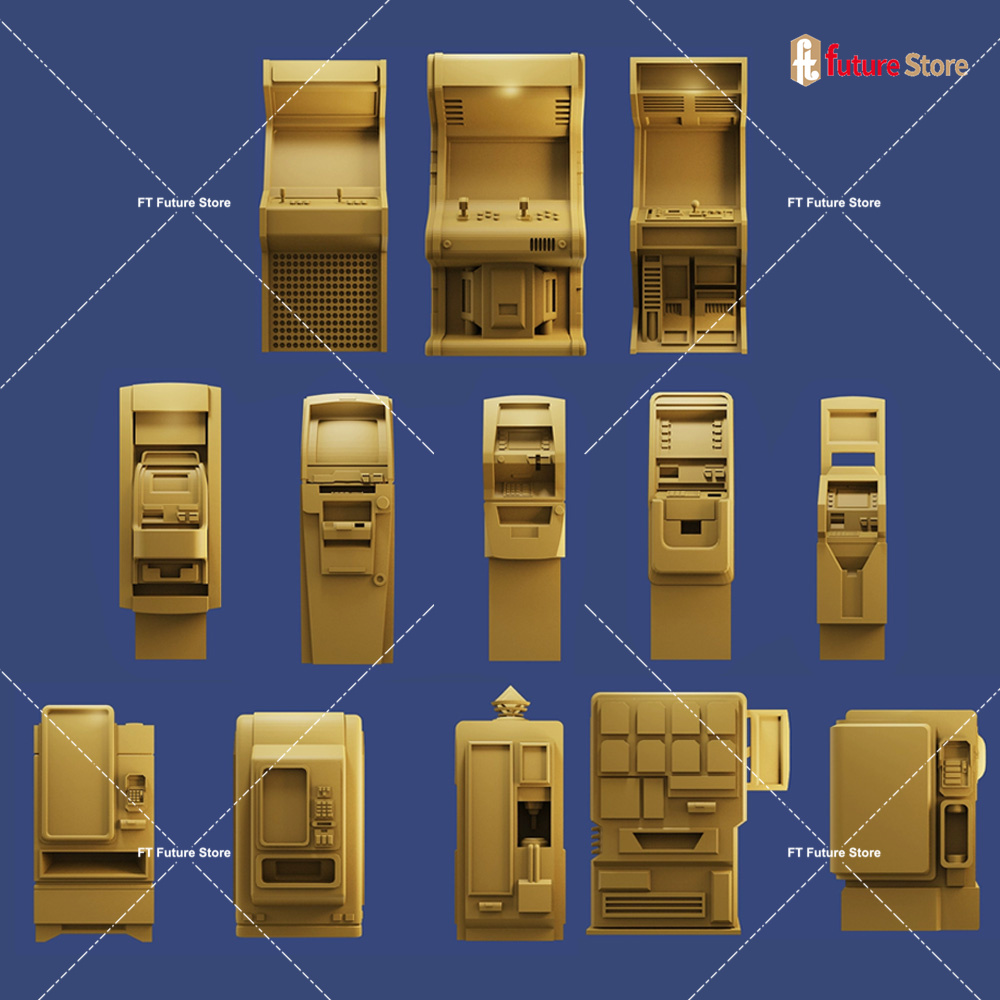 Arcade Toy Vending Machine - 3D-Druck 1/64 Arcade-Spiel Selbstbedienungs-Geldautomat Verkaufsautomat Straßenszene