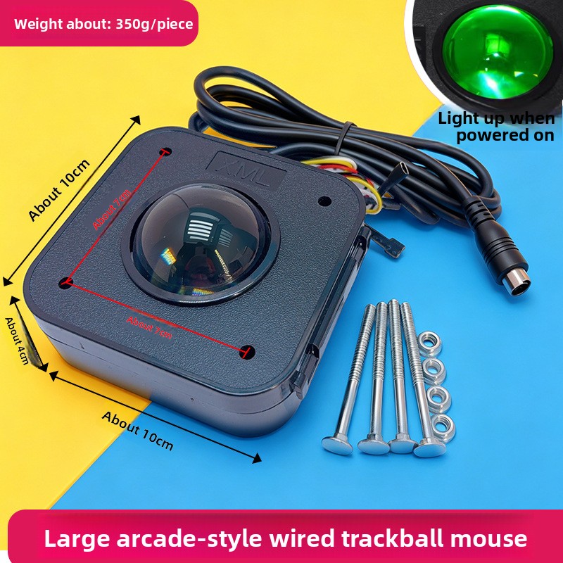 Trackball Controller Arcade - Arcade-Spielzubehör Trackball-Maus Transparente Kugel Richtungssteuerung Joystick