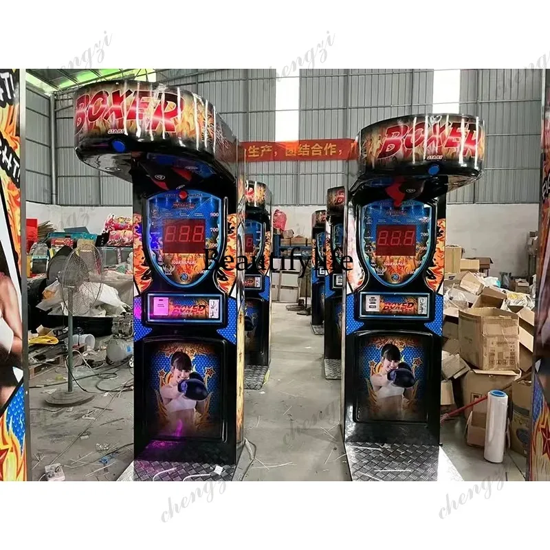 Arcade Game Coin - HR Indoor-Sportboxautomat, münzbetrieben, Arcade-Einlösungssystem, Street-Boxing, Metallkonstruktion