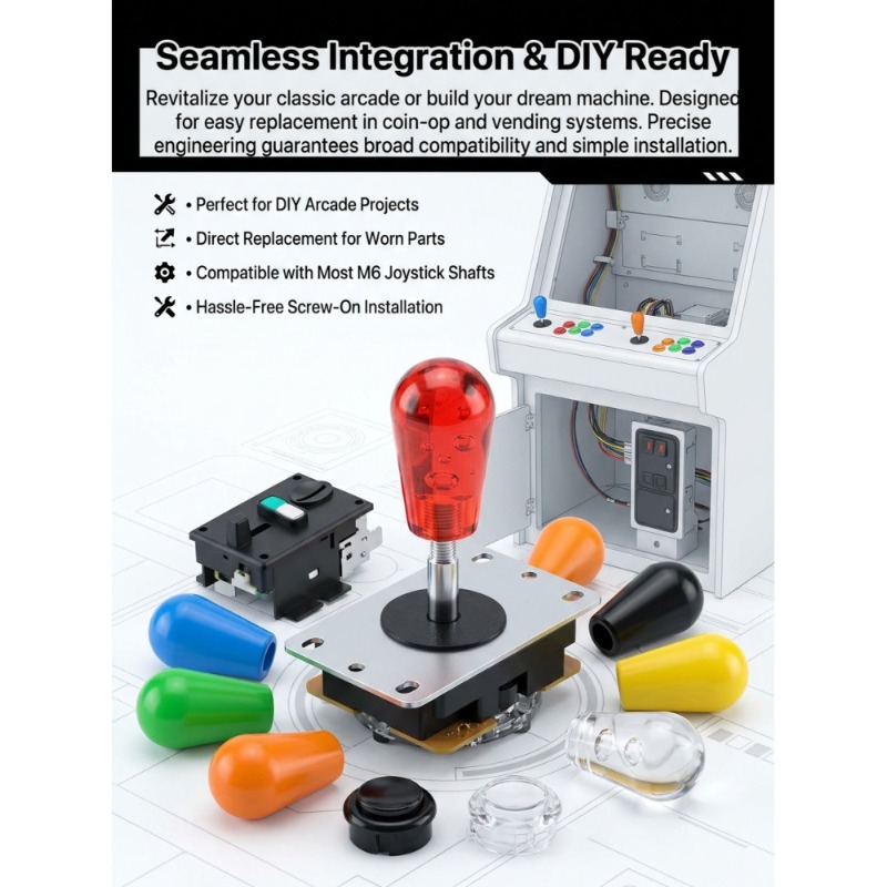 1 Stück M6 Joystick Amerikanis – Arcade Game Vending Machine Bewertung und Preis